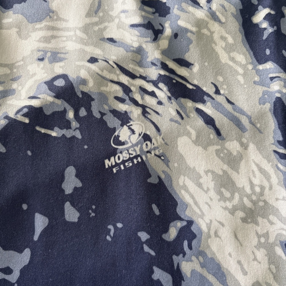Huk Performance Fishing Hoodie Shirt Mens XXL Blue Camo Long Sleeve Outdoors - Picture 4 of 9